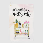 Happy Hour thuis II Golfhanddoek (Voorkant)