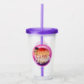 Happy Hour Tumble w Straw Acryl Drinkbeker (Voorkant)