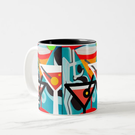 Happy Hour Tweekleurige Koffiemok (Voorkant links)