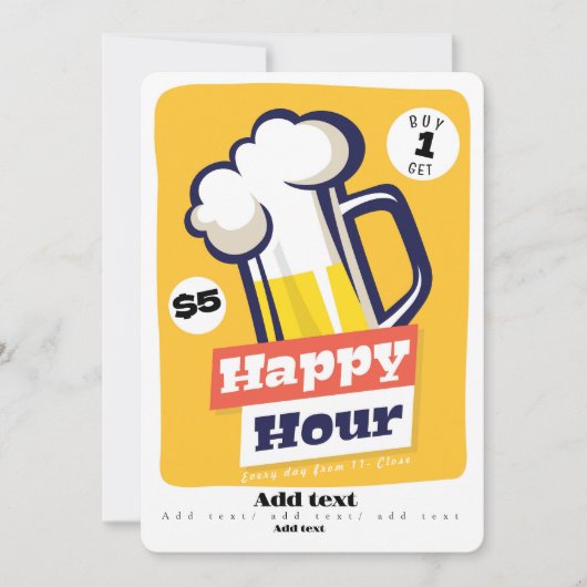 Happy Hour Uitnodiging (Voorkant)