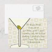 Happy Hour Uitnodiging Briefkaart (Voorkant / Achterkant)