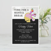 Happy Hour Uitnodiging | Mentale pauze (Staand voorkant)