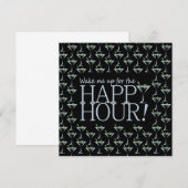 Happy Hour-uitnodiging, pas aan Kaart (Voorkant / Achterkant)