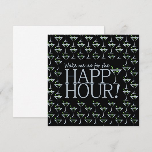 Happy Hour-uitnodiging, pas aan Kaart (Voorkant / Achterkant)