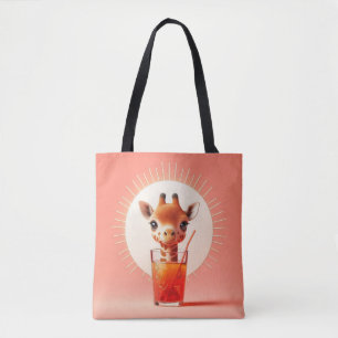 Happy Hour van Giraffe Tote Bag