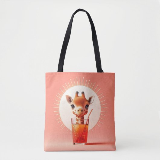 Happy Hour van Giraffe Tote Bag (Voorkant)