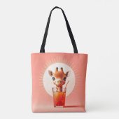 Happy Hour van Giraffe Tote Bag (Achterkant)