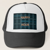 Happy Hour voelt gewoon blij Trucker Pet (Voorkant)