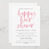 HAPPY HOUR VRIJGEZELLENFEEST - KORAAL KAART (Voorkant / Achterkant)