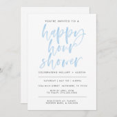 HAPPY HOUR VRIJGEZELLENFEEST - LT BLUE KAART (Voorkant / Achterkant)