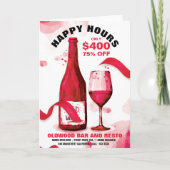 Happy Hours Beer Cold Beer-Craft Beer-Live Kaart (Voorkant)