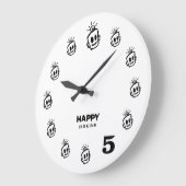HAPPY Hours Wall Clock Grote Klok (Hoek)