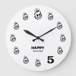 HAPPY Hours Wall Clock Grote Klok
