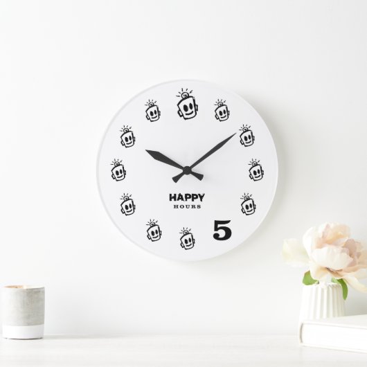 HAPPY Hours Wall Clock Grote Klok (Huis)