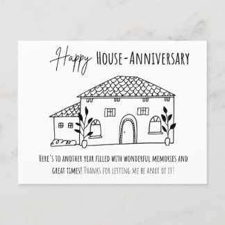 Happy House - Jubileum Briefkaart