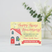 Happy House Jubileum van Realtor Briefkaart (Staand voorkant)