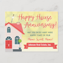 Happy House Jubileum van Realtor Briefkaart
