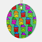 Happy House Wallpaper Keramisch Ornament (Links)