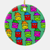 Happy House Wallpaper Keramisch Ornament (Achterkant)