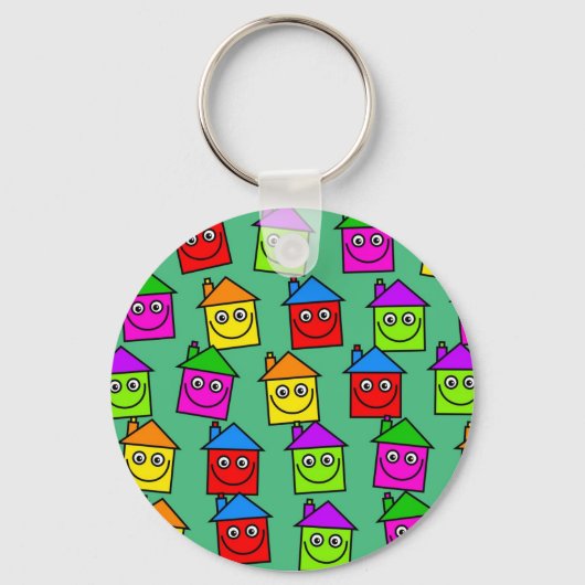 Happy House Wallpaper Sleutelhanger (Voorkant)