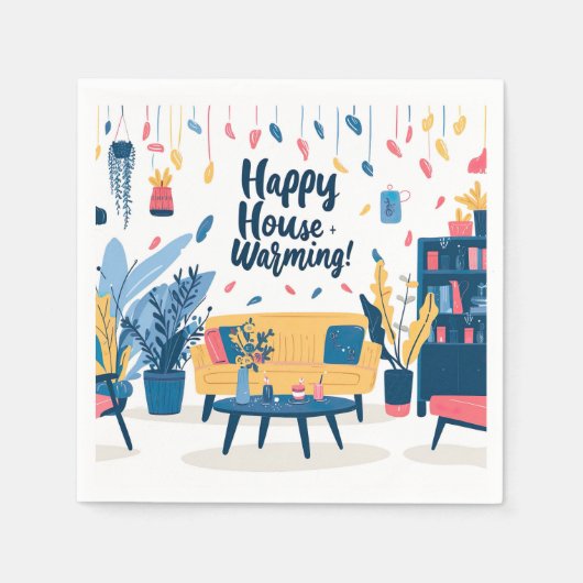 Happy House Warming Papier servet (Voorkant)