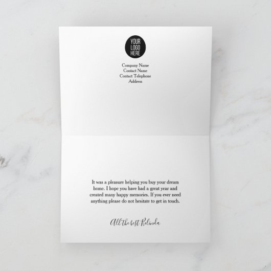 Happy Houseaversary Real Estate eetkamer Kaart (Binnen)