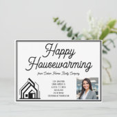Happy Housewarming Vastgoed Bedrijf Custom Logo Kaart (Staand voorkant)