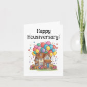 Happy Housiversary Day Home Jubileum Notitiekaartje (Voorkant)
