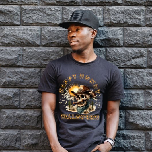 Happy Howdy Halloween Skull T-shirt