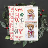 Happy Howholidays Hond Kerst Afbeelding Custom Pho Feestdagenkaart