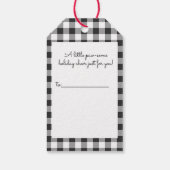 Happy Howholidays Minimal Christmas Pet Gift Label Cadeaulabel (Achterkant)