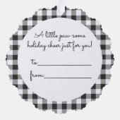 Happy Howholidays Minimal Christmas Pet Gift Label Ornament Kaart (Achterkant)