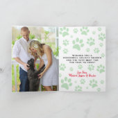 Happy Howholidays Paw Print Kerstboom Hondenliefhe Feestdagen Kaart (Binnen)