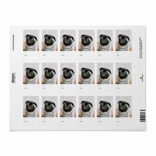 Happy Howholidays Pet Lover Foto Vakantie Gift Lab Etiket (Full Sheet)