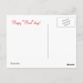 Happy "Howl" bezoekt Wolf in het sneeuwBriefkaart Briefkaart (Achterkant)