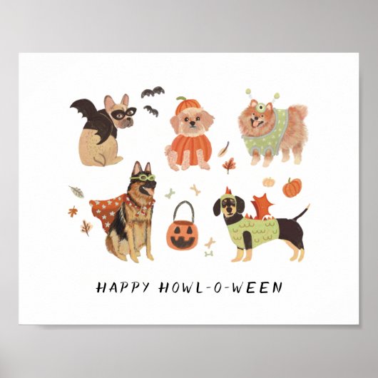 Happy Howl-o-between Painted Dogs Poster (Voorkant)