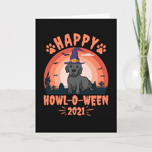 Happy Howl O Ween 2021 Black Lab Kaart (Voorkant)