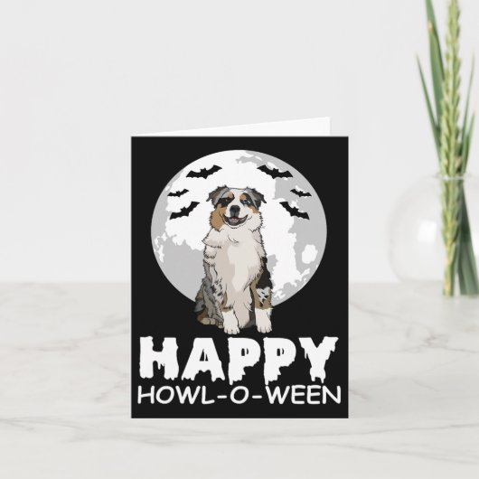 Happy Howl-o-ween Lazy Halloween Costume Cute Dog Kaart (Voorkant)