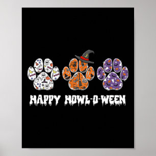 Happy Howl-o-ween Paw Print Halloween
