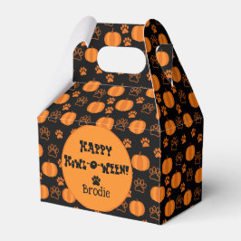 Happy Howl-O-Ween Personalized Dog Halloween Bedankdoosjes
