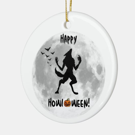 Happy Howl-o-ween Weerwolf Ornament (Links)