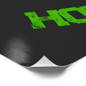 Happy Howl-o-ween Wolf Riding op Skateboard Perfect Poster (Hoek)