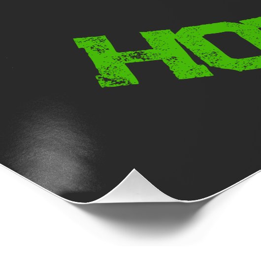 Happy Howl-o-ween Wolf Riding op Skateboard Perfect Poster (Hoek)