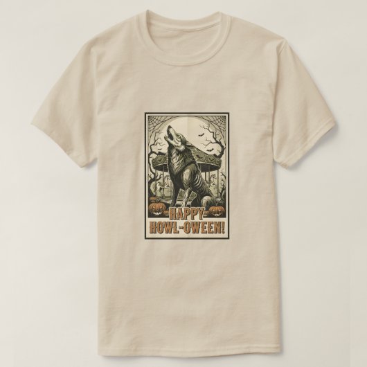 HAPPY HOWL-OWEEN! T-SHIRT (Design voorkant)