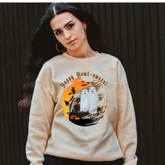 Happy Howl-vrouw Halloween Pet Dog T-shirt