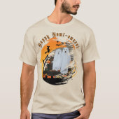 Happy Howl-vrouw Halloween Pet Dog T-shirt (Voorkant)