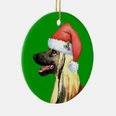 Happy Howliday Afghan Hound Keramisch Ornament (Rechts)