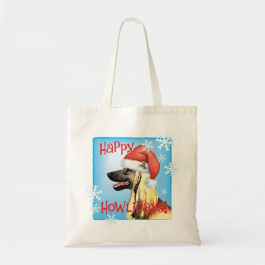 Happy Howliday Afghan Hound Tote Bag (Voorkant)