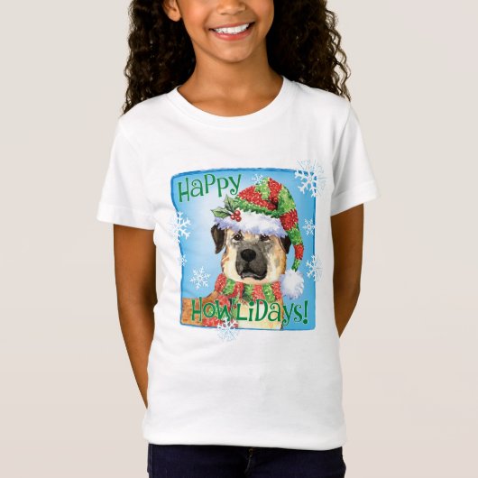 Happy Howliday Anatolian Shepherd T-Shirt (Voorkant)