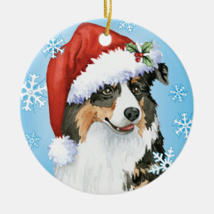 Happy Howliday Aussie Keramisch Ornament